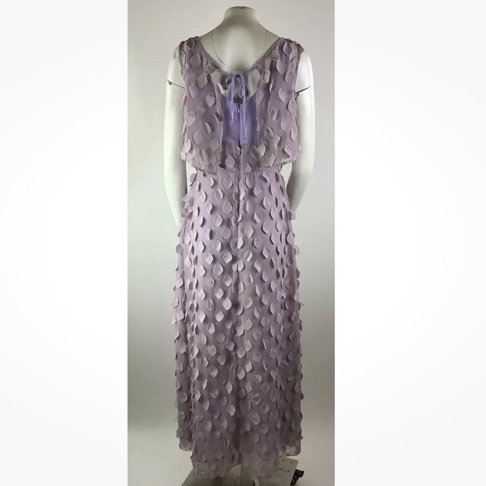 Anthropologie Eva Franco Sz 8 Maxi Chiffon Dress With Appliques Purple - Picture 5 of 9